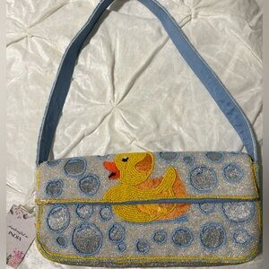 Beaded Yellow Duck Shoulder Bag 💛